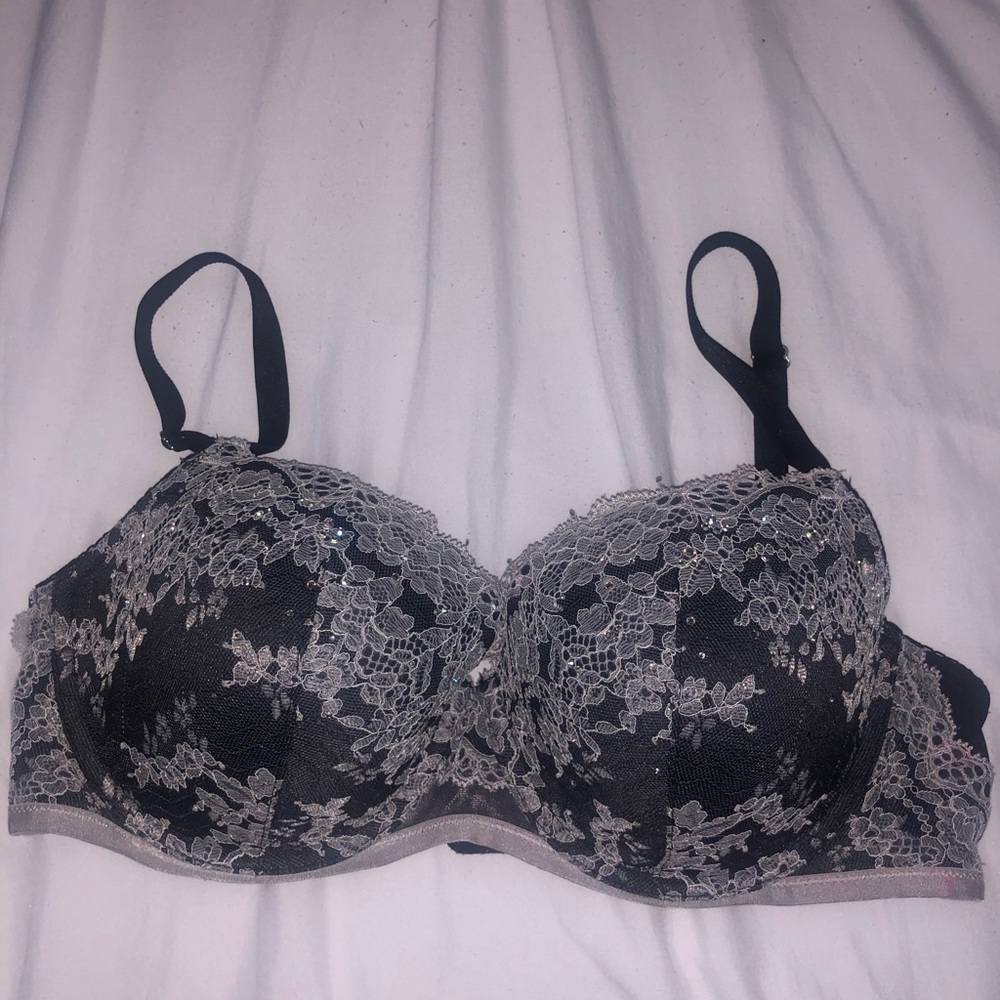 Black embellished VS bra
